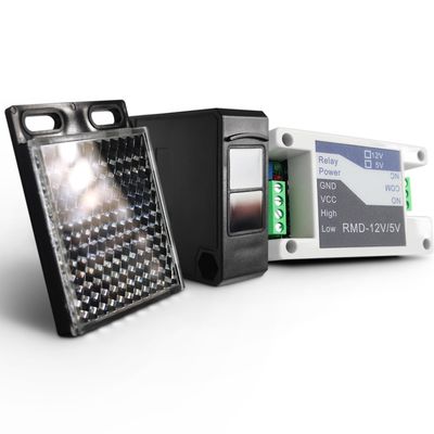 কেনা Automatic Gate Reflective Safety Sensor Photoelectric Detector Short Circuit & Reverse Protection অনলাইনে উৎপাদন